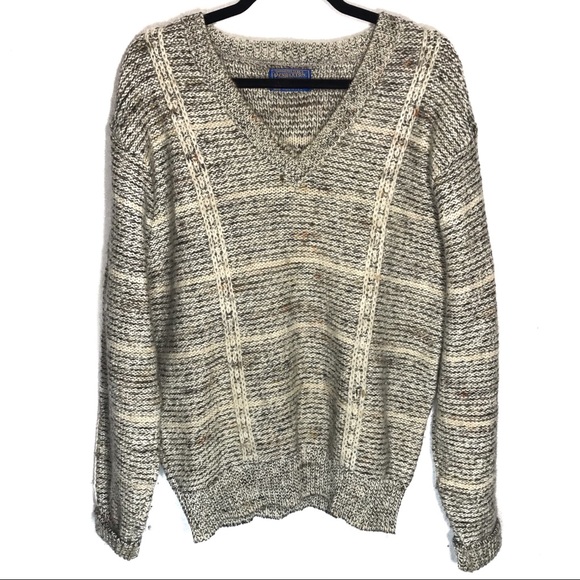 Pendleton Speckled Wool V-Neck Sweater - Picture 1 of 3